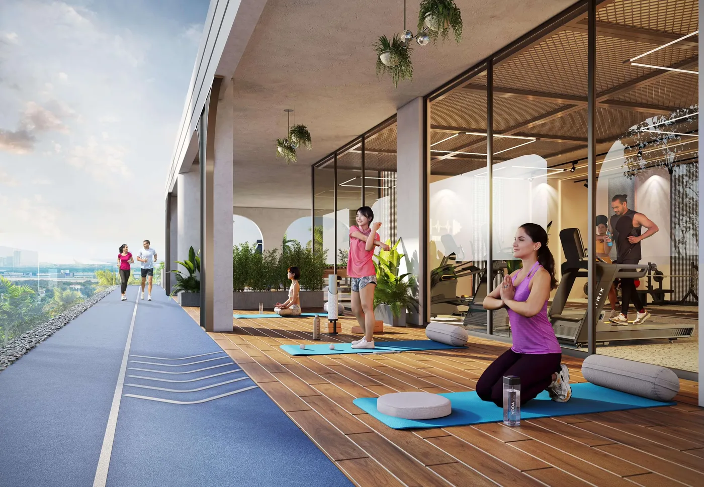 Jogging Track, Yoga Deck & Gym amenity image at Altair 52