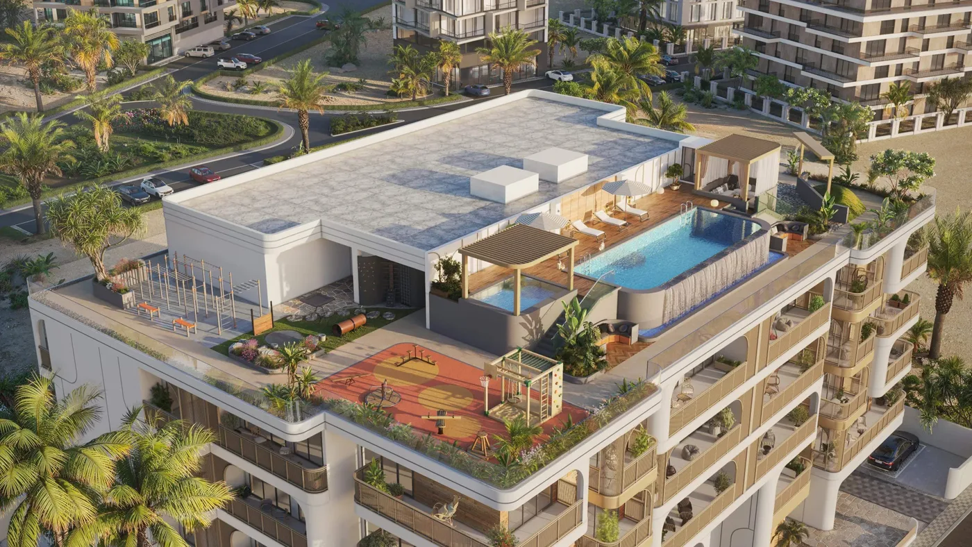 Rooftop Pool, Sports & Louge Areas amenity image at Altair 52