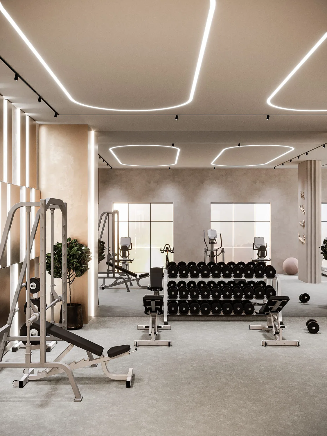 Rooftop Fitness Studio amenity image at Amal Tower