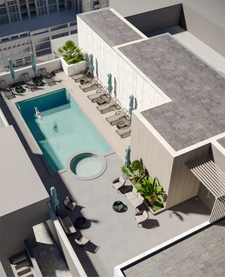 Rooftop Pool amenity image at Amal Tower