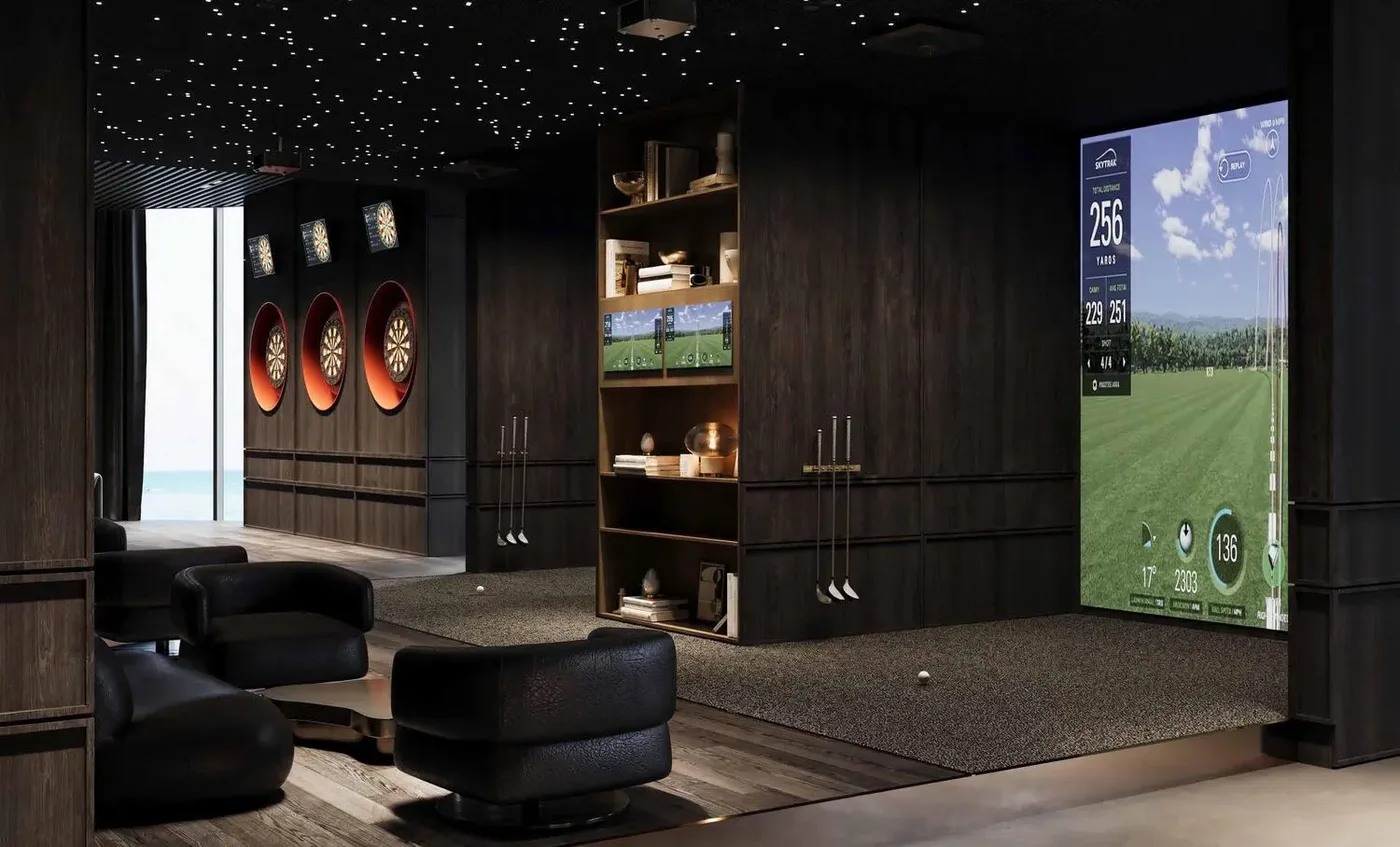 Golf Simulator amenity image at Amra Residences
