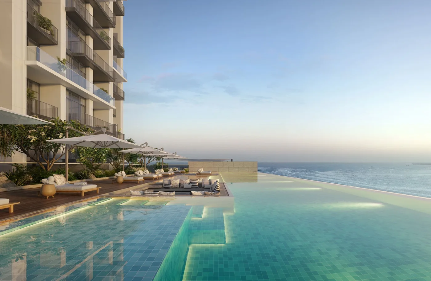 Infinity-Edge Swimming Pool With Breathtaking Sea Views amenity image at Anwa Aria