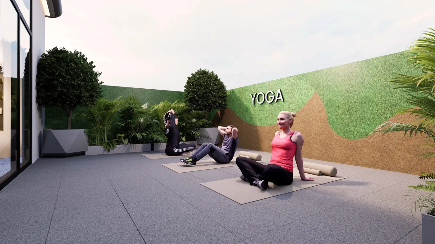 Outdoor Yoga amenity image at Aristo