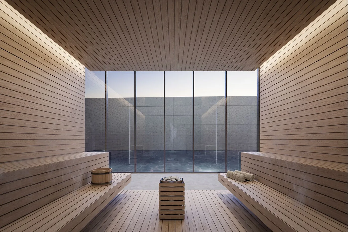 Sauna & Ice-Bath amenity image at Armani Beach Residence