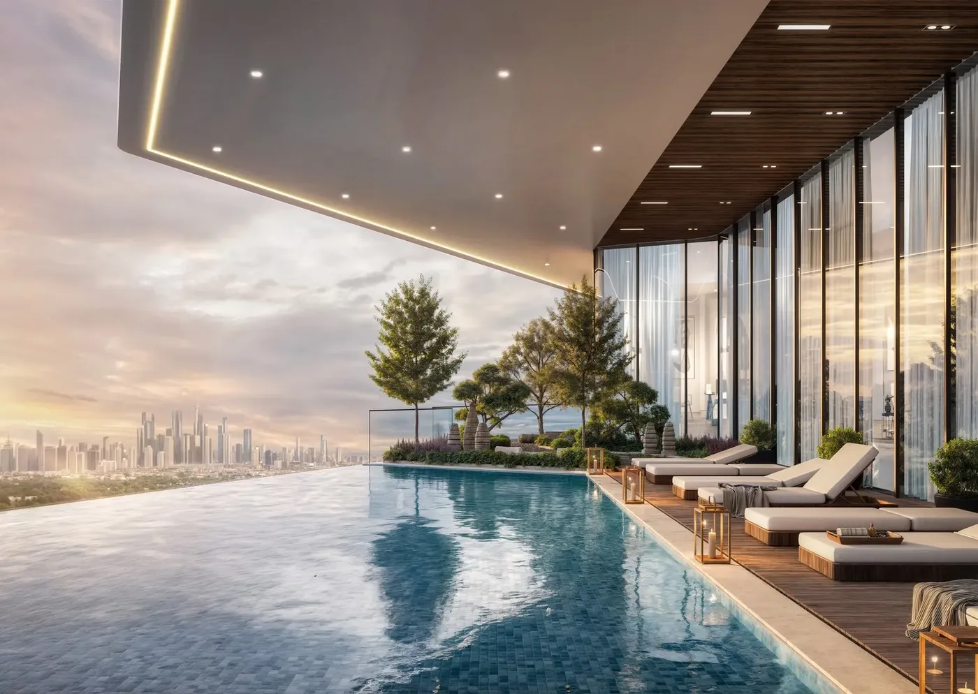 Rooftop Infinity Pool amenity image at Arthouse Hills