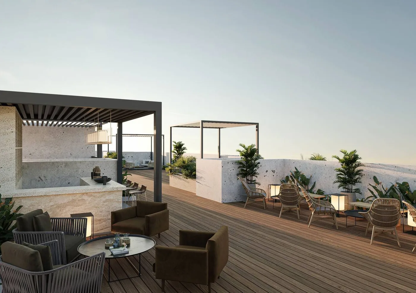 Bbq Area With A Party Place On Terrace amenity image at Aura Elegance