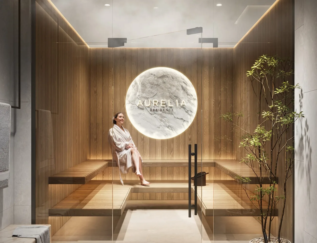 Sauna amenity image at AUREL1A Residence