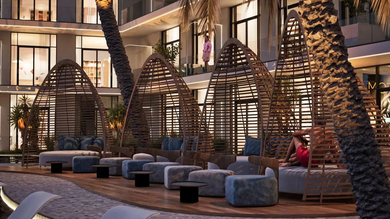 Shaded Lounging Areas & Cabanas amenity image at Avana Residences