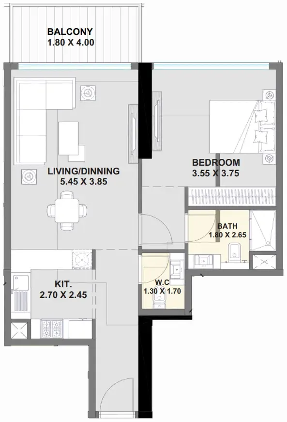 Invest Group Overseas (IGO) Ayaan Heights 1 floor plan