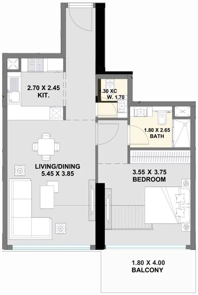 Invest Group Overseas (IGO) Ayaan Heights 1 floor plan
