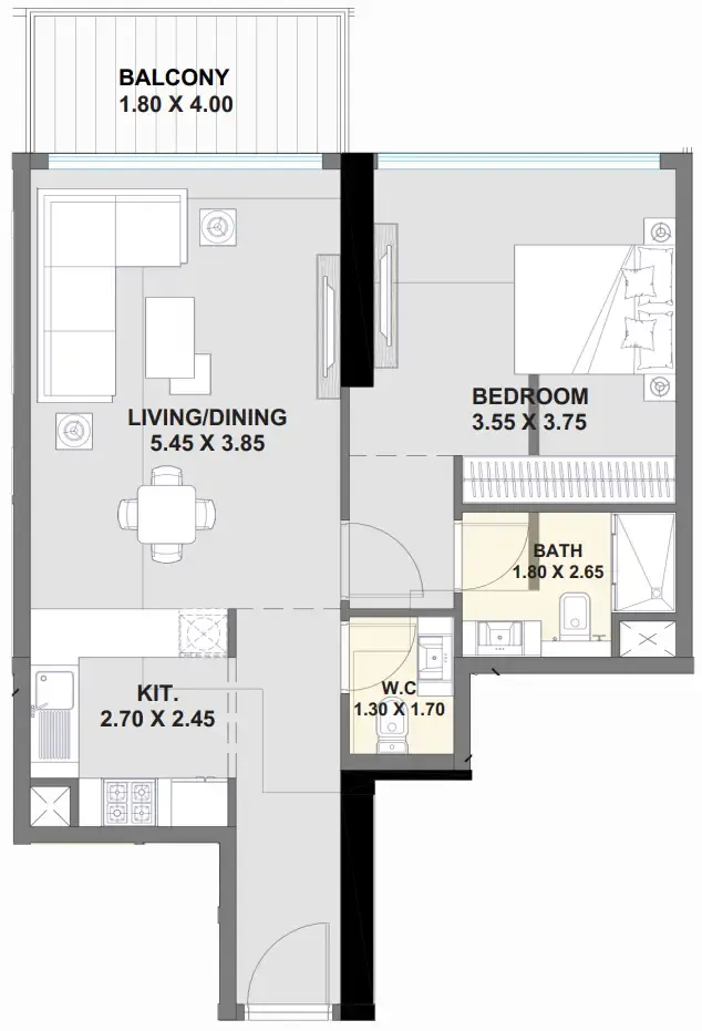 Invest Group Overseas (IGO) Ayaan Heights 1 floor plan