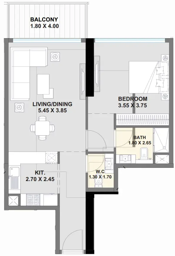 Invest Group Overseas (IGO) Ayaan Heights 1 floor plan