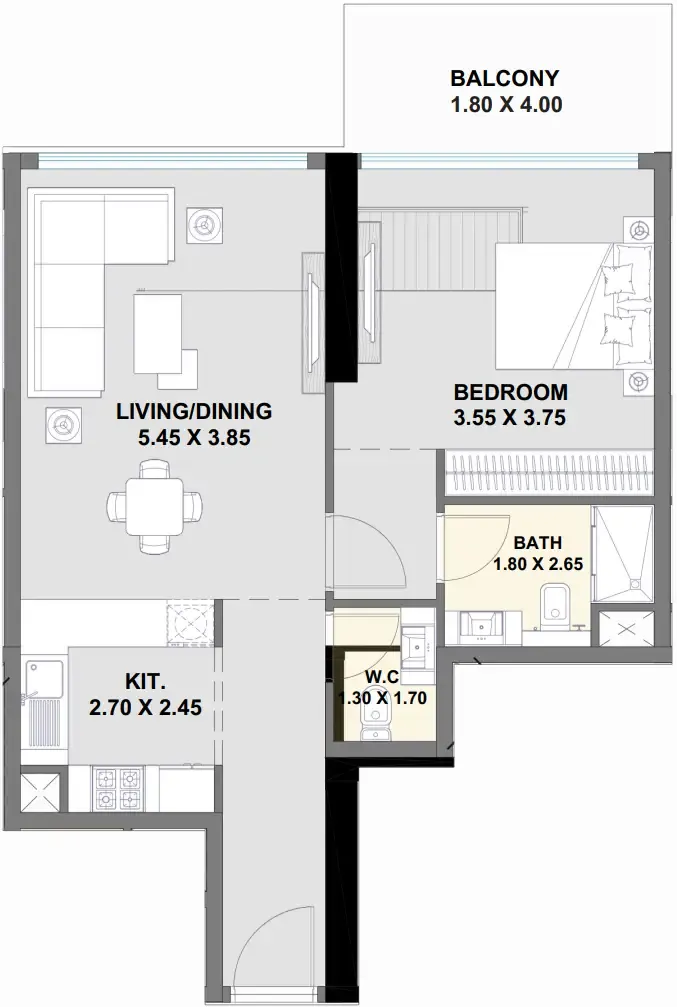 Invest Group Overseas (IGO) Ayaan Heights 1 floor plan