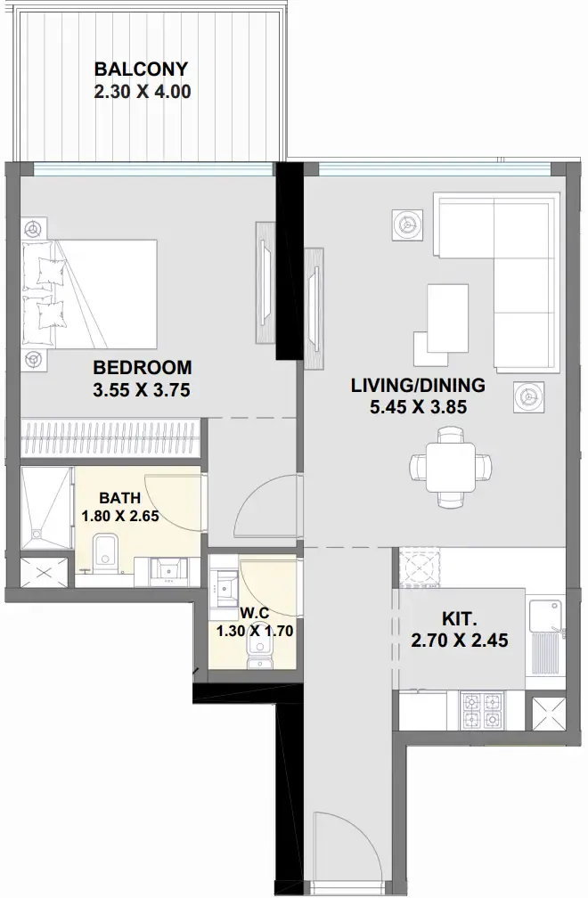 Invest Group Overseas (IGO) Ayaan Heights 1 floor plan