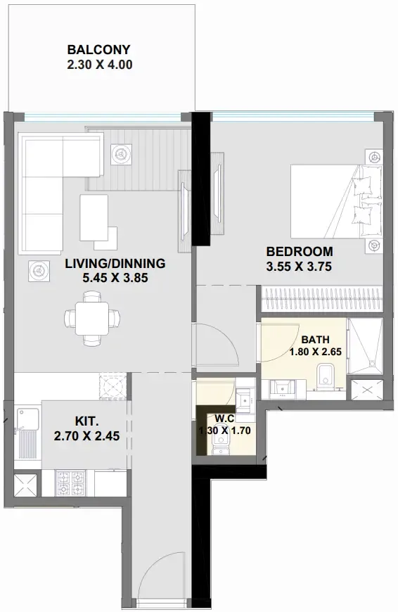 Invest Group Overseas (IGO) Ayaan Heights 1 floor plan