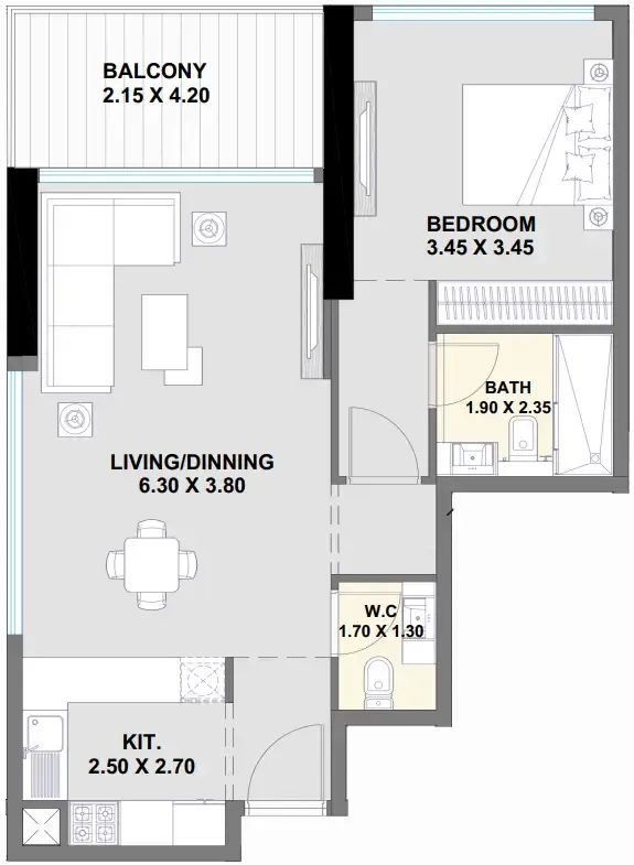 Invest Group Overseas (IGO) Ayaan Heights 1 floor plan