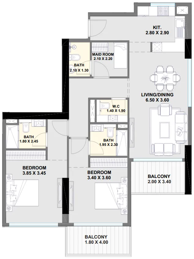 Invest Group Overseas (IGO) Ayaan Heights 1 floor plan