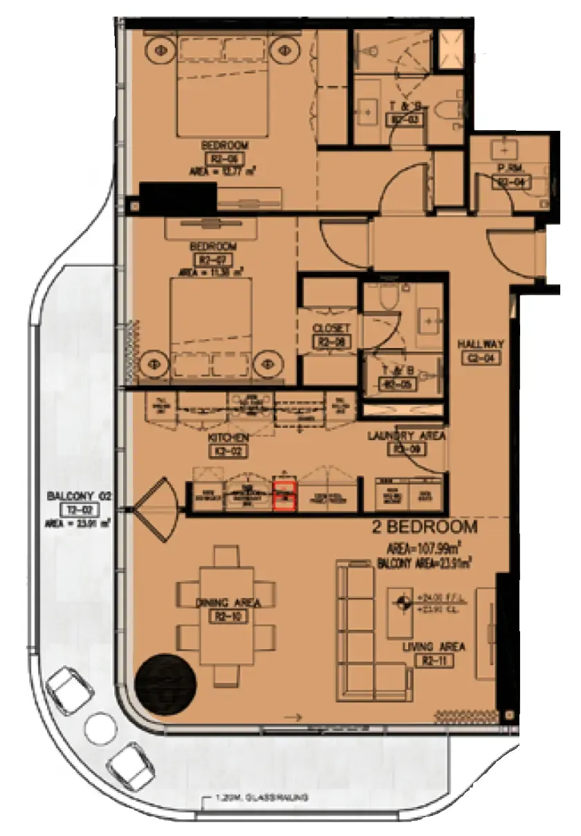 Azha Properties Azha Millennium Residences floor plan