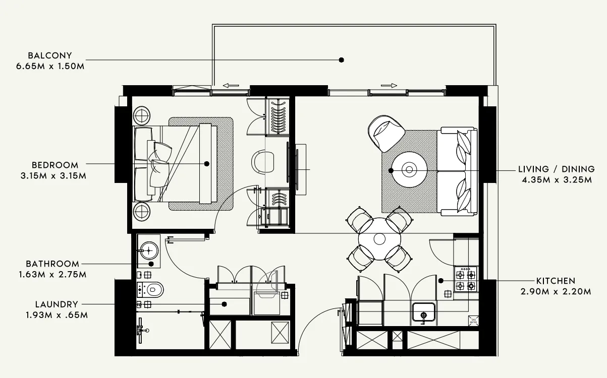 Azizi Beach Oasis 1 and 2 floor plan