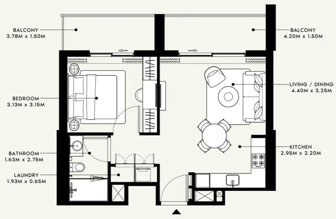 Azizi Beach Oasis 1 and 2 floor plan