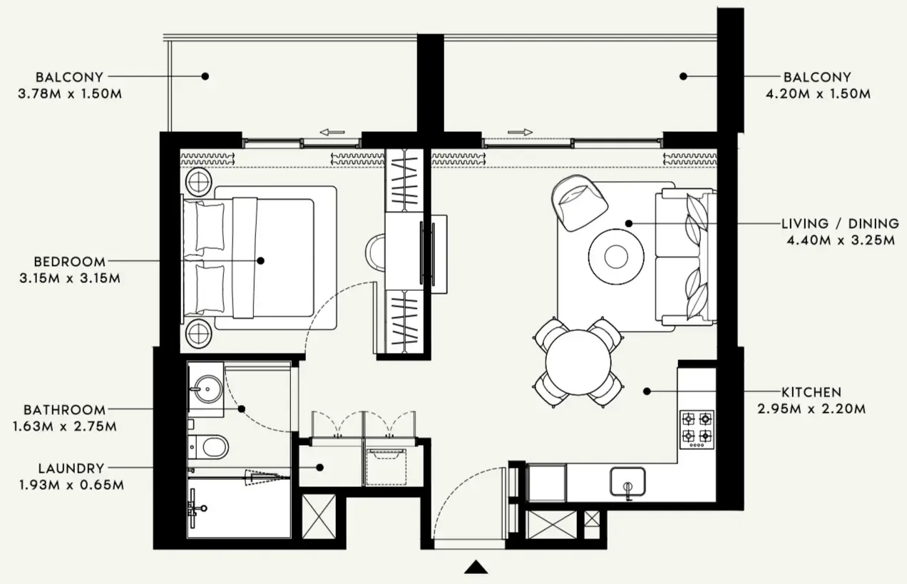 Azizi Beach Oasis 1 and 2 floor plan