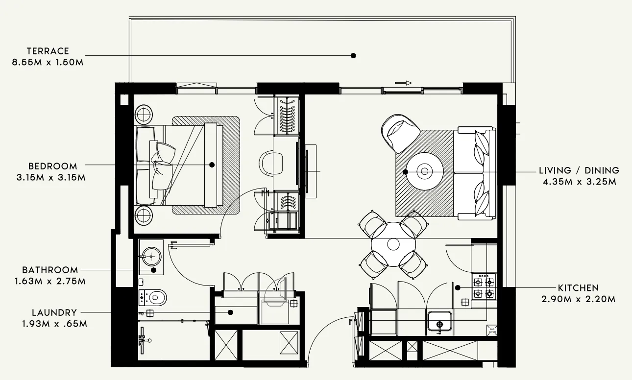 Azizi Beach Oasis 1 and 2 floor plan