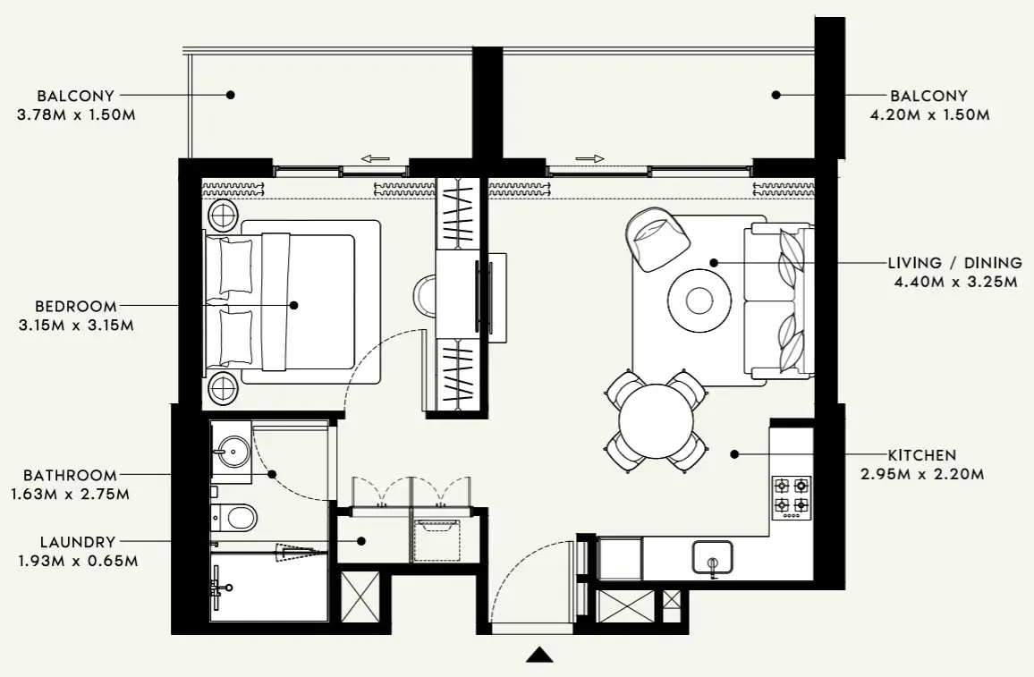 Azizi Beach Oasis 1 and 2 floor plan