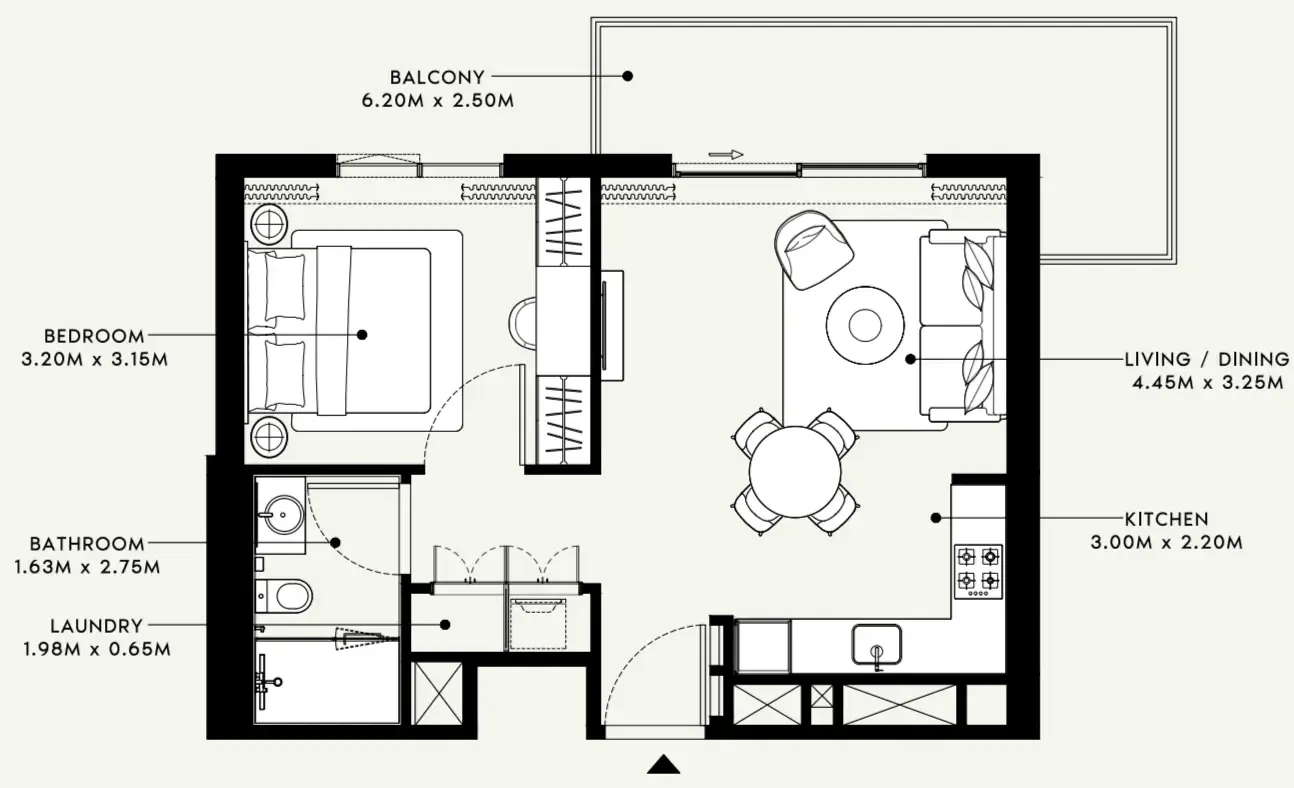 Azizi Beach Oasis 1 and 2 floor plan