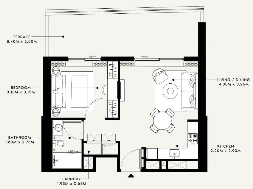 Azizi Beach Oasis 1 and 2 floor plan