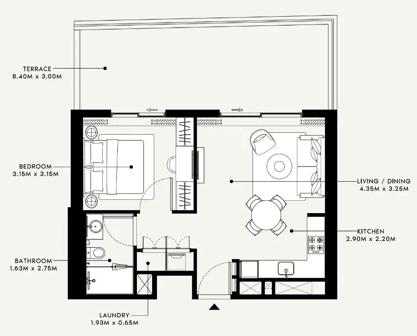 Azizi Beach Oasis 1 and 2 floor plan