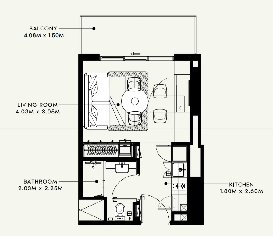 Azizi Beach Oasis 1 and 2 floor plan
