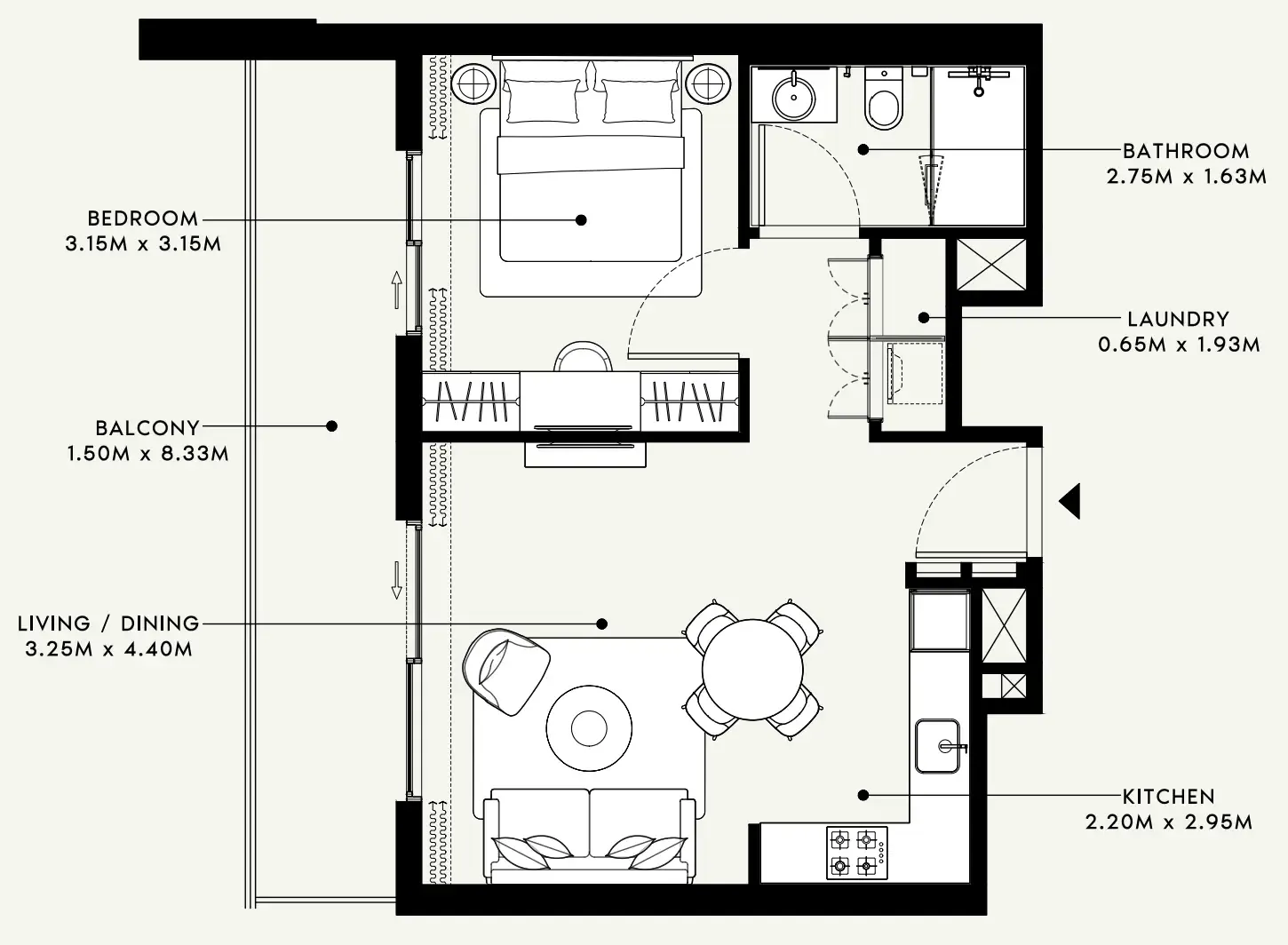 Azizi Beach Oasis 1 and 2 floor plan