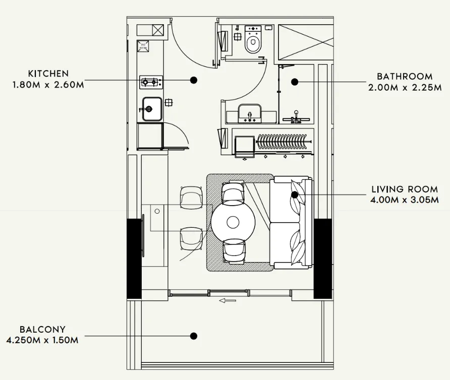 Azizi Beach Oasis 1 and 2 floor plan
