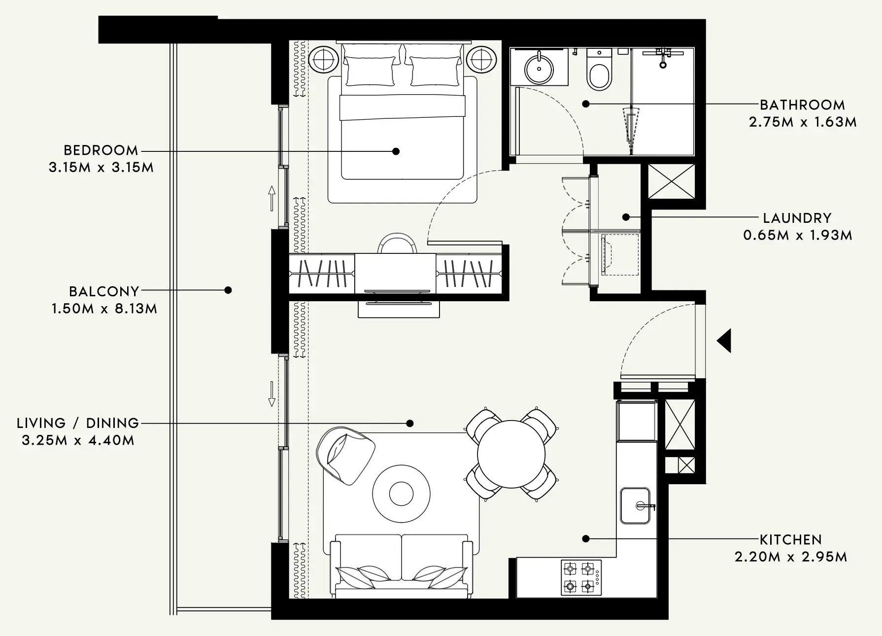Azizi Beach Oasis 1 and 2 floor plan