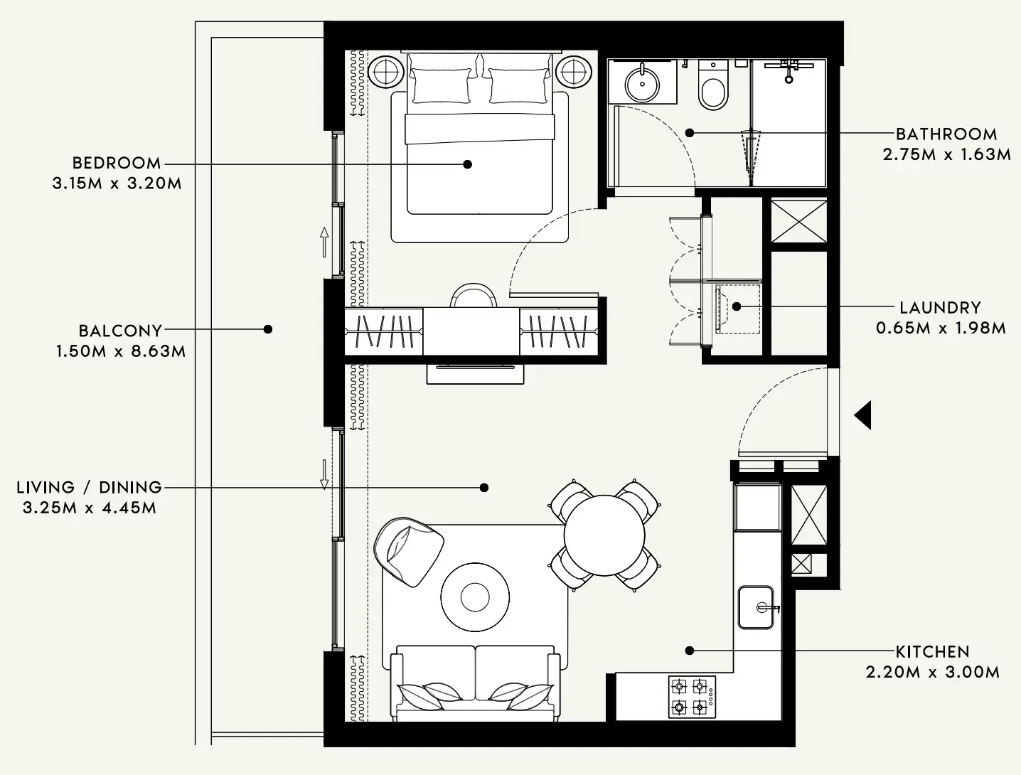 Azizi Beach Oasis 1 and 2 floor plan