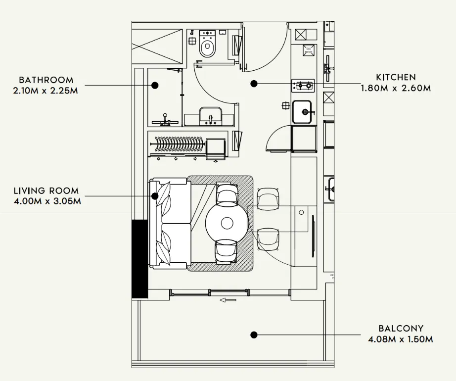Azizi Beach Oasis 1 and 2 floor plan