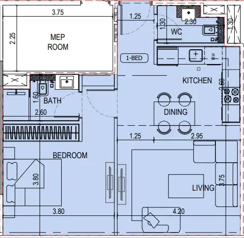 Binghatti Binghatti Sky Terraces floor plan