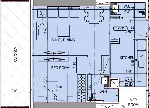 Binghatti Binghatti Sky Terraces floor plan