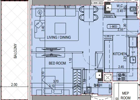 Binghatti Binghatti Sky Terraces floor plan