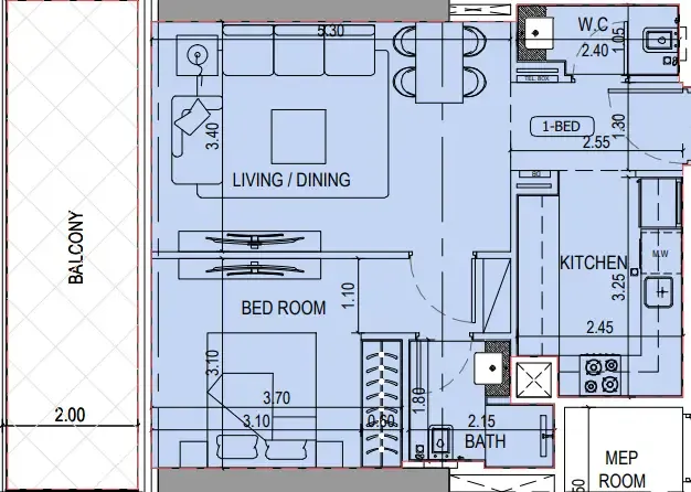Binghatti Binghatti Sky Terraces floor plan