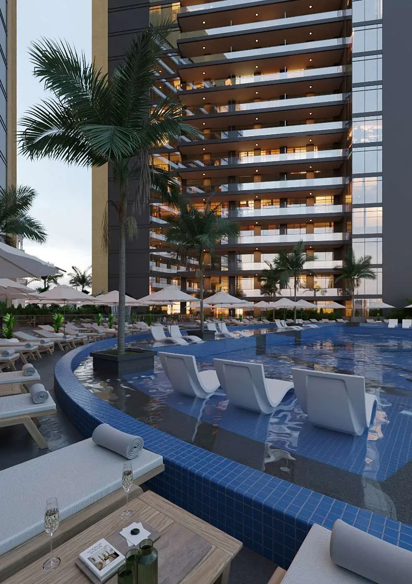 Landscape Pool With Deck amenity image at Butterfly Towers