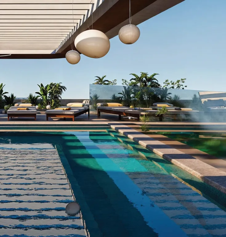 Rooftop Swimming Pool amenity image at Celestara Residences
