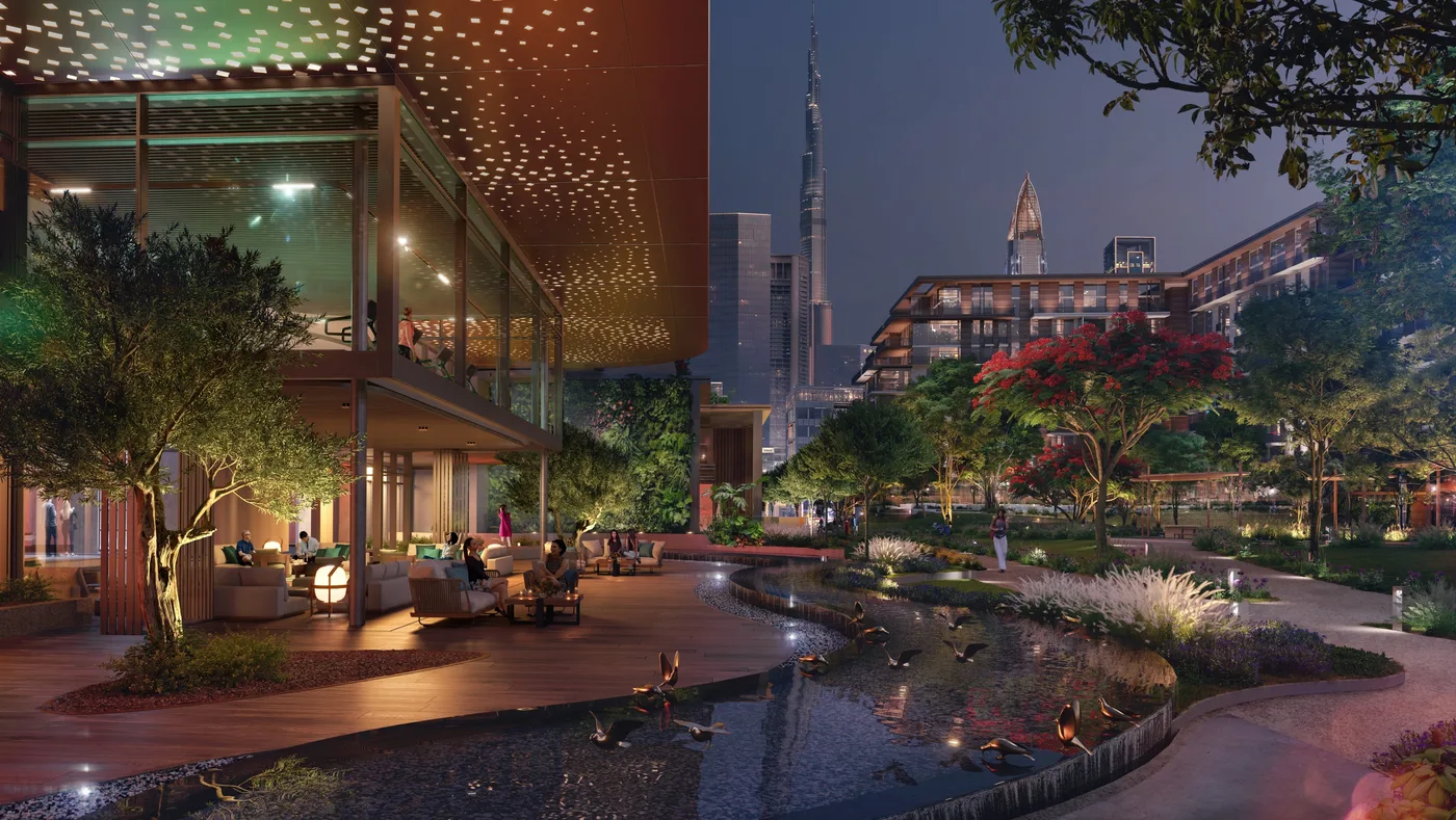 A Private Indoor/Outdoor Lounge Area amenity image at Central Park Plaza