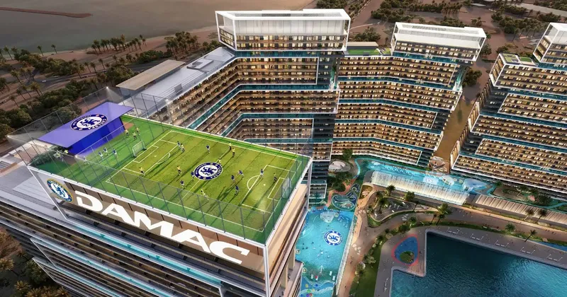 Exterior at Chelsea Residences 1 Tower C in Maritime City Dubai