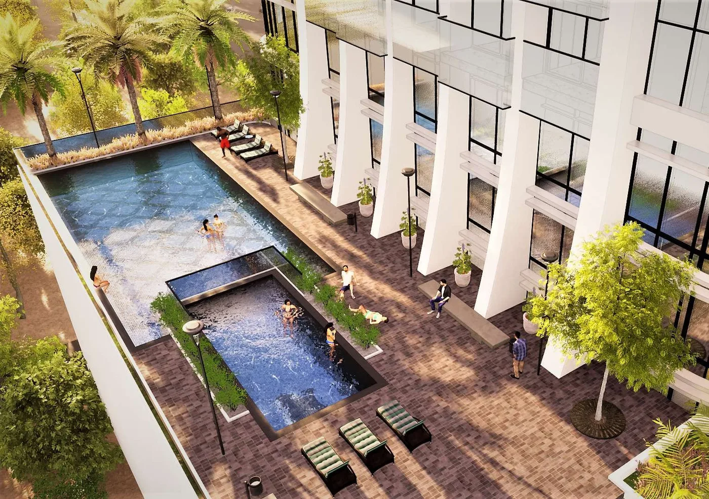 Outdoor Swimming Pool amenity image at Cloud Tower