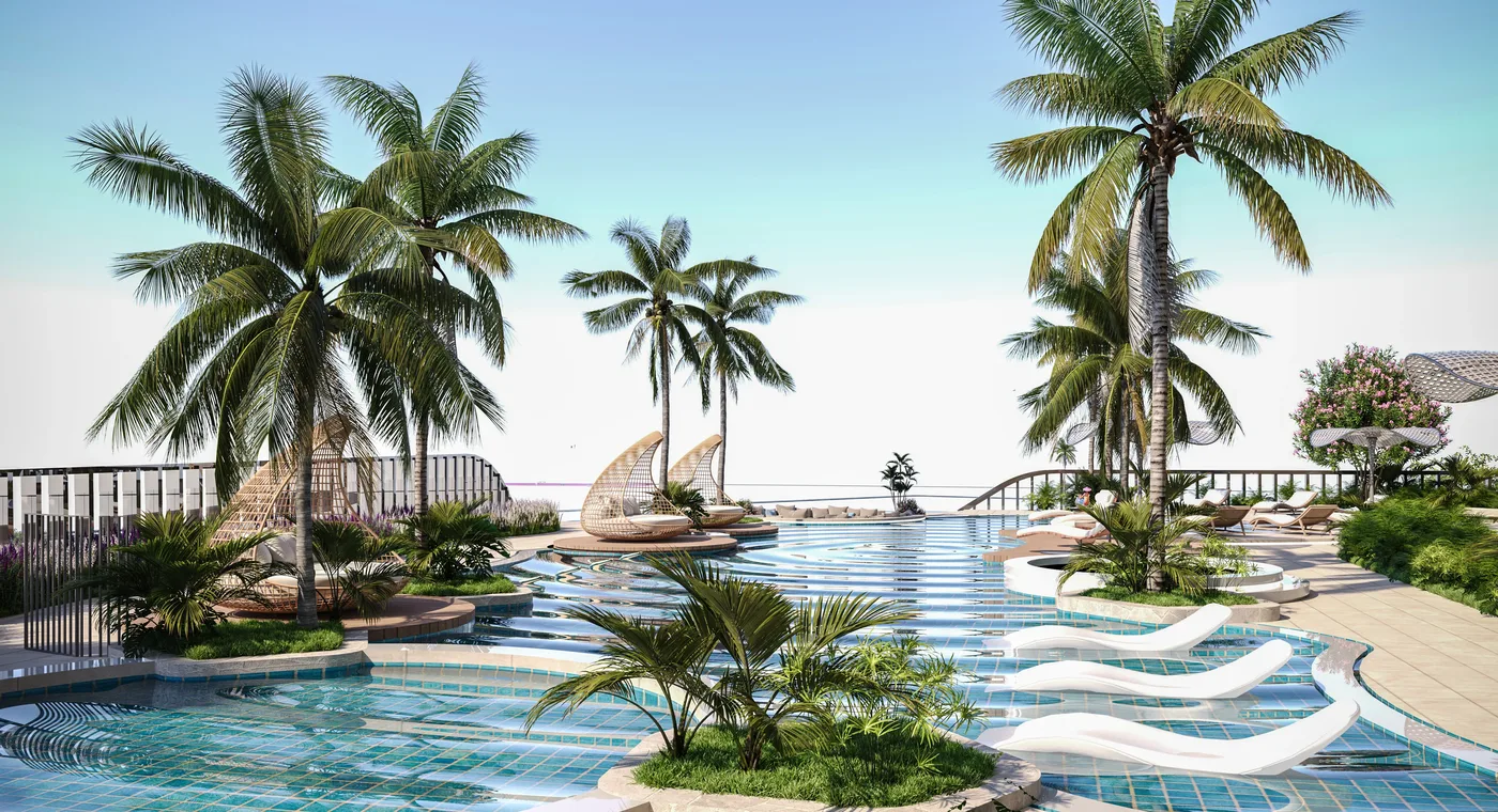 Pool & Jacuzzi amenity image at Divine Al Barari