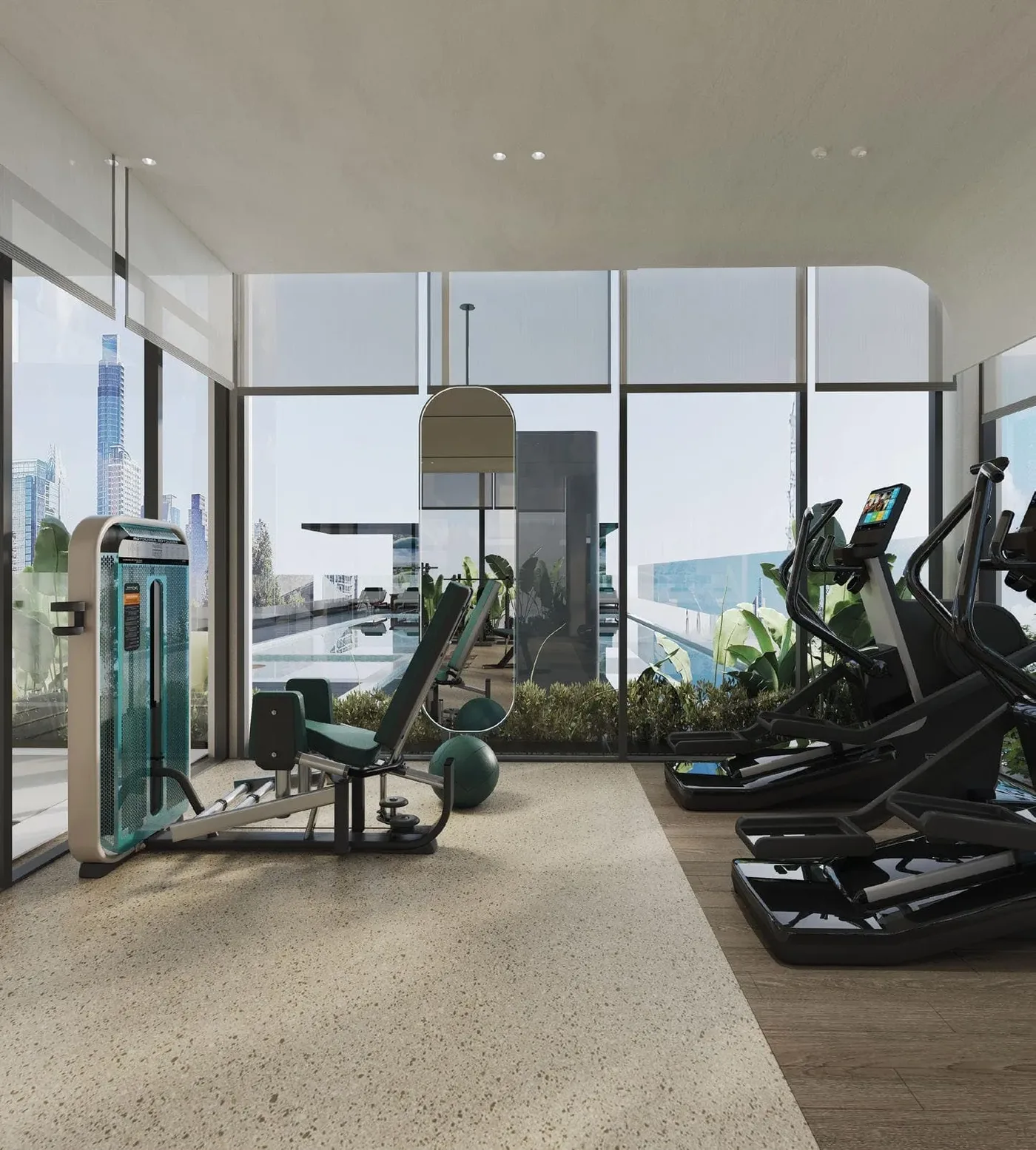 Fully Equipped Gym amenity image at Divine Elements