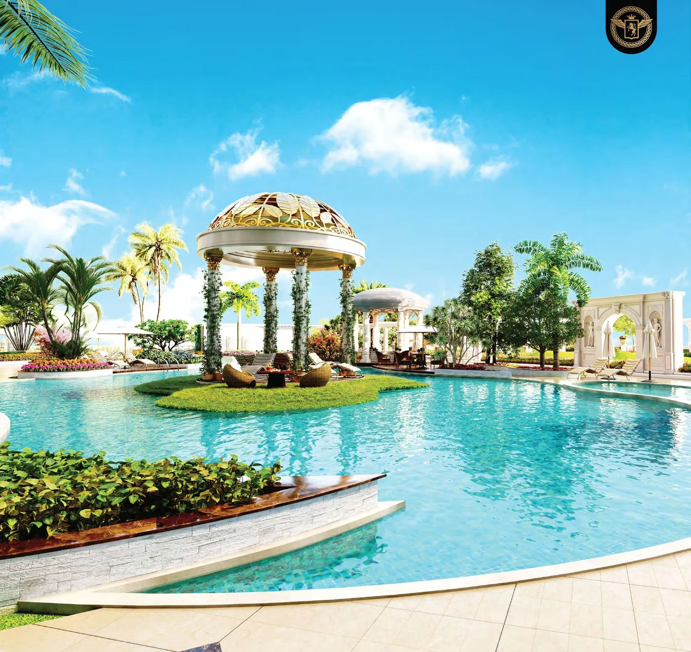 Aqua Paradiso With Swim Up Island amenity image at Dolce Vita