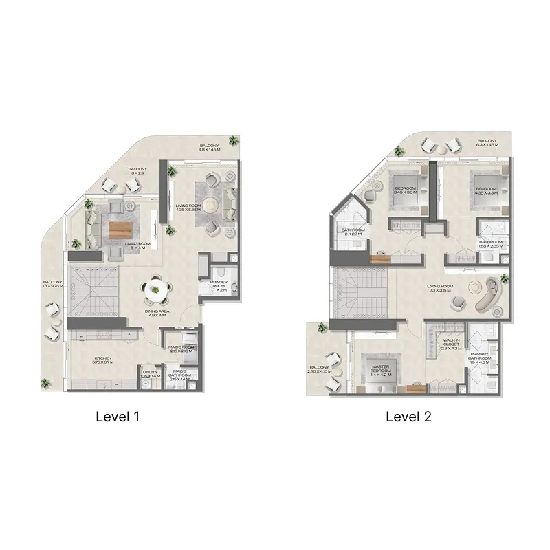 Deyaar DWTN Residences floor plan