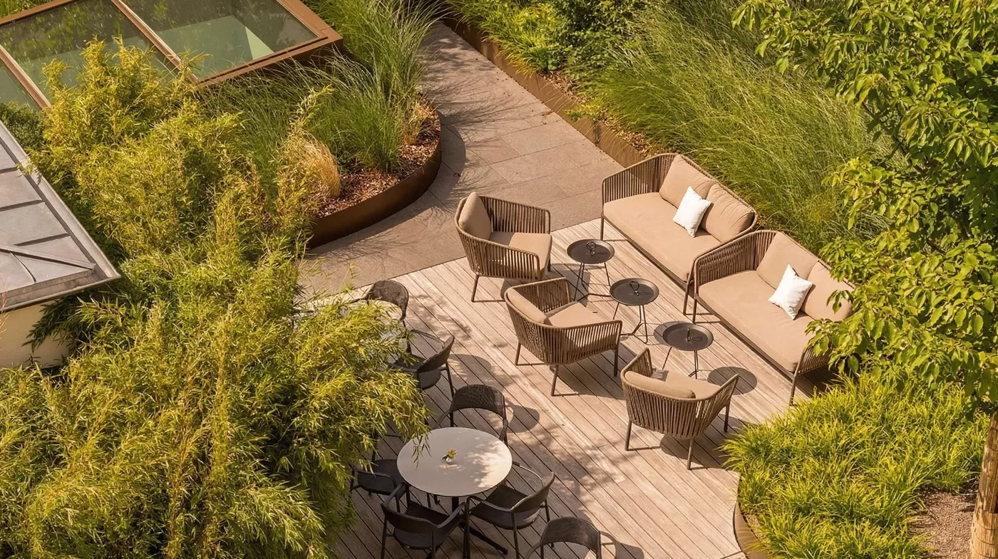 Rooftop Seating Area amenity image at Elanora by Zoya